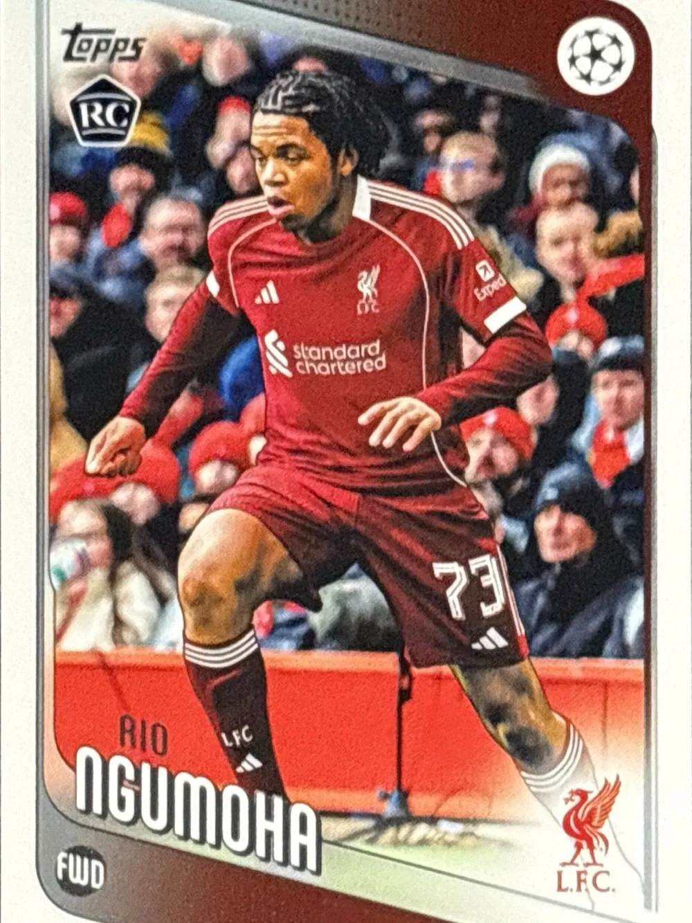 Topps Liverpool Rookie Rio Ngumoha Soccer Trading Card